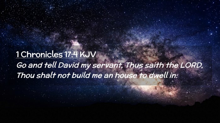 Picture 02 - 1 Chronicles 17:4 KJV Desktop Wallpaper - Go and tell David my servant, Thus saith the - Desktop Bible Verse Wallpaper