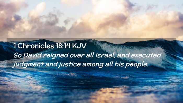 Picture 02 - 1 Chronicles 18:14 KJV Desktop Wallpaper - So David reigned over all Israel, and executed - Desktop Bible Verse Wallpaper