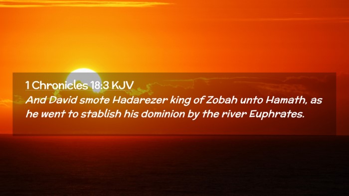 Picture 02 - 1 Chronicles 18:3 KJV Desktop Wallpaper - And David smote Hadarezer king of Zobah unto - Desktop Bible Verse Wallpaper