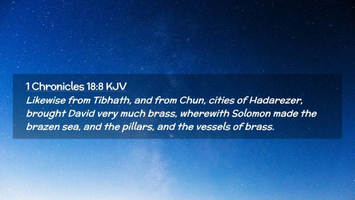 Picture 02 - 1 Chronicles 18:8 KJV Desktop Wallpaper - Likewise from Tibhath, and from Chun, cities of - Desktop Bible Verse Wallpaper