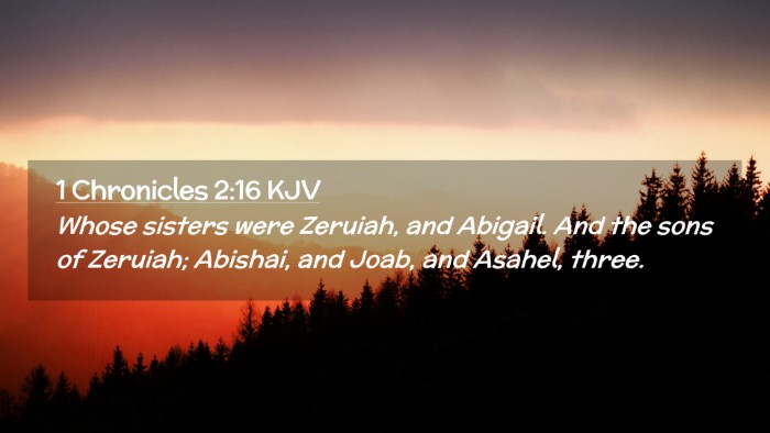 Picture 02 - 1 Chronicles 2:16 KJV Desktop Wallpaper - Whose sisters were Zeruiah, and Abigail. And the - Desktop Bible Verse Wallpaper