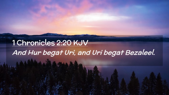 Picture 02 - 1 Chronicles 2:20 KJV Desktop Wallpaper - And Hur begat Uri, and Uri begat - Desktop Bible Verse Wallpaper