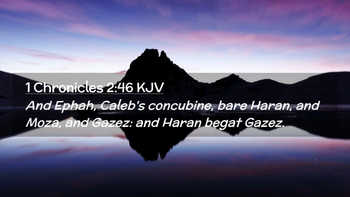 Picture 02 - 1 Chronicles 2:46 KJV Desktop Wallpaper - And Ephah, Caleb's concubine, bare Haran, and - Desktop Bible Verse Wallpaper