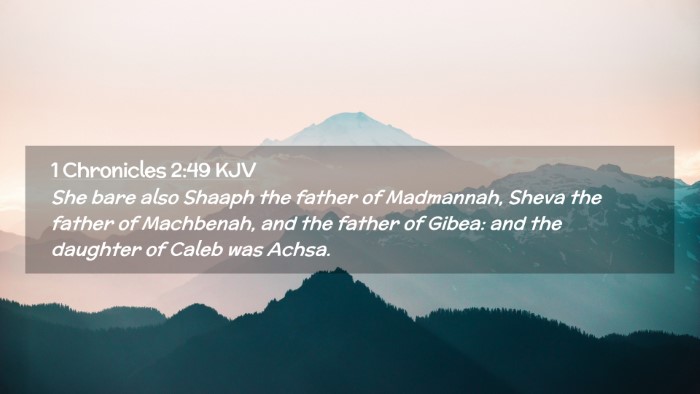 Picture 02 - 1 Chronicles 2:49 KJV Desktop Wallpaper - She bare also Shaaph the father of Madmannah, - Desktop Bible Verse Wallpaper