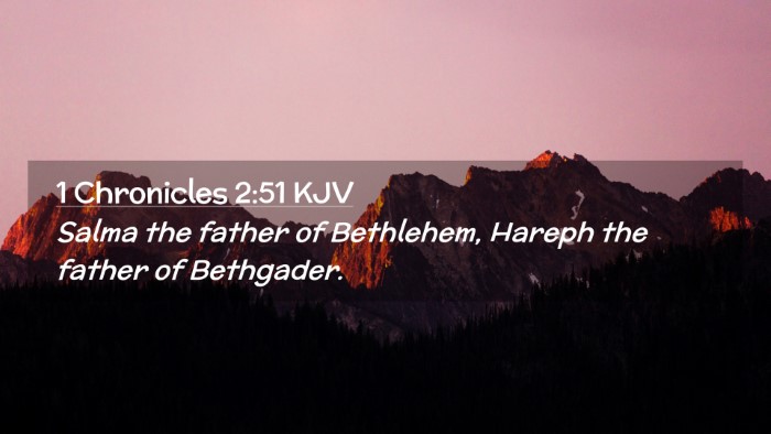 Picture 02 - 1 Chronicles 2:51 KJV Desktop Wallpaper - Salma the father of Bethlehem, Hareph the father - Desktop Bible Verse Wallpaper