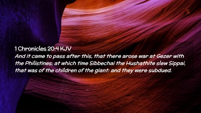 Picture 02 - 1 Chronicles 20:4 KJV Desktop Wallpaper - And it came to pass after this, that there arose - Desktop Bible Verse Wallpaper