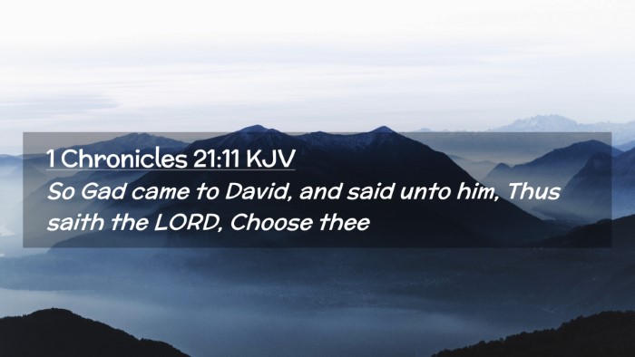 Picture 02 - 1 Chronicles 21:11 KJV Desktop Wallpaper - So Gad came to David, and said unto him, Thus - Desktop Bible Verse Wallpaper