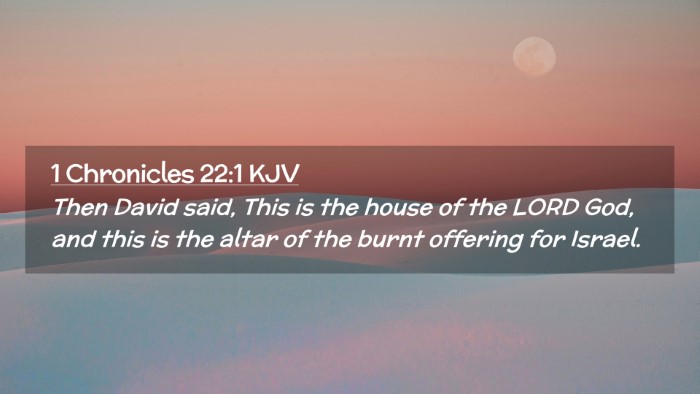 Picture 02 - 1 Chronicles 22:1 KJV Desktop Wallpaper - Then David said, This is the house of the LORD - Desktop Bible Verse Wallpaper