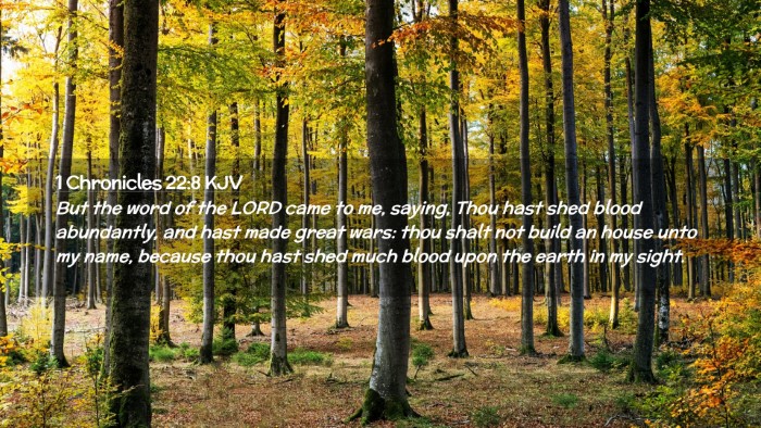 Picture 02 - 1 Chronicles 22:8 KJV Desktop Wallpaper - But the word of the LORD came to me, saying, Thou - Desktop Bible Verse Wallpaper