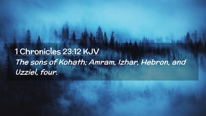 Picture 02 - 1 Chronicles 23:12 KJV Desktop Wallpaper - The sons of Kohath; Amram, Izhar, Hebron, and - Desktop Bible Verse Wallpaper