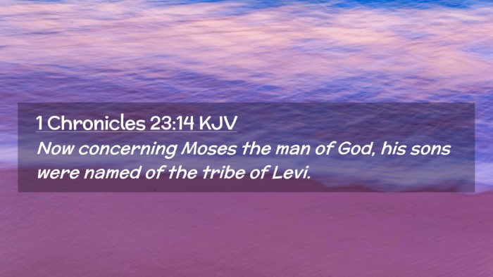 Picture 02 - 1 Chronicles 23:14 KJV Desktop Wallpaper - Now concerning Moses the man of God, his sons - Desktop Bible Verse Wallpaper