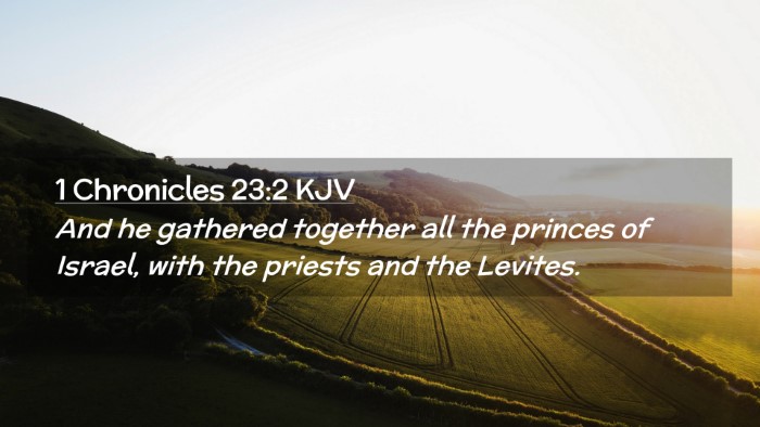 Picture 02 - 1 Chronicles 23:2 KJV Desktop Wallpaper - And he gathered together all the princes of - Desktop Bible Verse Wallpaper