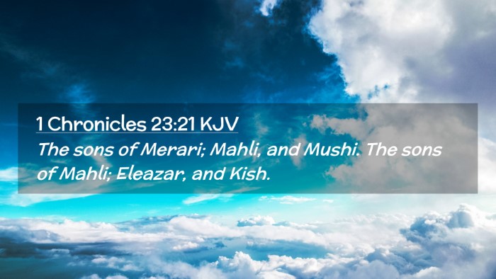 Picture 02 - 1 Chronicles 23:21 KJV Desktop Wallpaper - The sons of Merari; Mahli, and Mushi. The sons of - Desktop Bible Verse Wallpaper