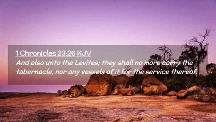 Picture 02 - 1 Chronicles 23:26 KJV Desktop Wallpaper - And also unto the Levites; they shall no more - Desktop Bible Verse Wallpaper