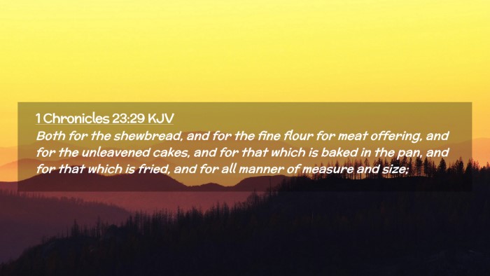 Picture 02 - 1 Chronicles 23:29 KJV Desktop Wallpaper - Both for the shewbread, and for the fine flour - Desktop Bible Verse Wallpaper