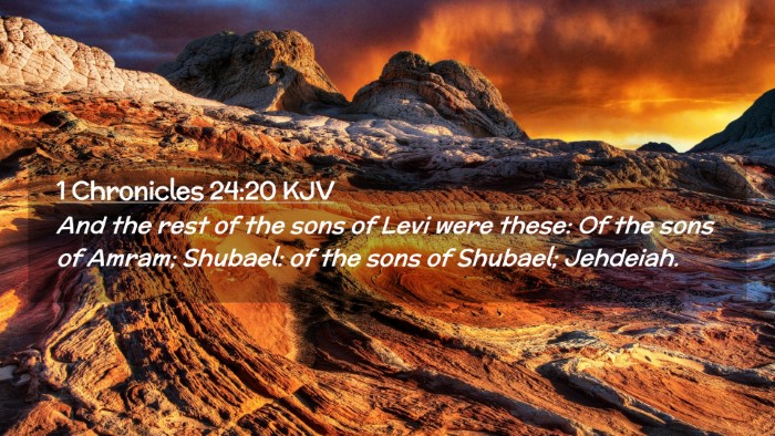 Picture 02 - 1 Chronicles 24:20 KJV Desktop Wallpaper - And the rest of the sons of Levi were these: Of - Desktop Bible Verse Wallpaper