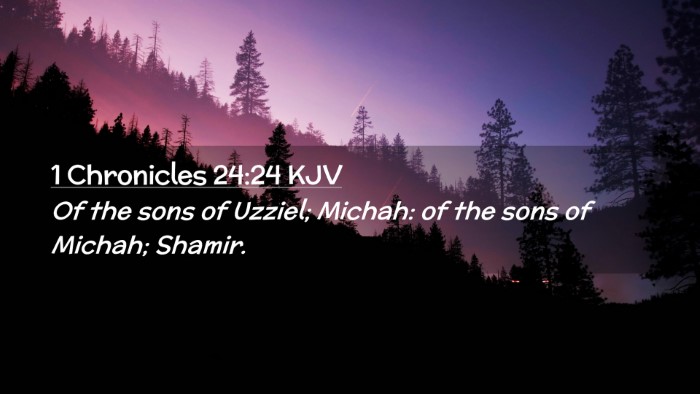 Picture 02 - 1 Chronicles 24:24 KJV Desktop Wallpaper - Of the sons of Uzziel; Michah: of the sons of - Desktop Bible Verse Wallpaper