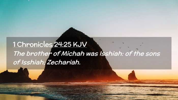 Picture 02 - 1 Chronicles 24:25 KJV Desktop Wallpaper - The brother of Michah was Isshiah: of the sons of - Desktop Bible Verse Wallpaper