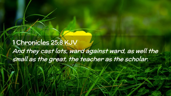 Picture 02 - 1 Chronicles 25:8 KJV Desktop Wallpaper - And they cast lots, ward against ward, as well - Desktop Bible Verse Wallpaper
