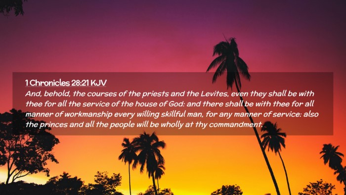Picture 02 - 1 Chronicles 28:21 KJV Desktop Wallpaper - And, behold, the courses of the priests and the - Desktop Bible Verse Wallpaper