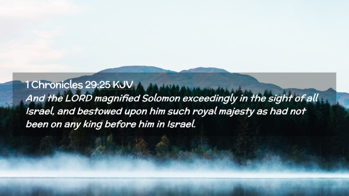 Picture 02 - 1 Chronicles 29:25 KJV Desktop Wallpaper - And the LORD magnified Solomon exceedingly in the - Desktop Bible Verse Wallpaper