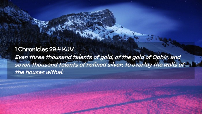 Picture 02 - 1 Chronicles 29:4 KJV Desktop Wallpaper - Even three thousand talents of gold, of the gold - Desktop Bible Verse Wallpaper