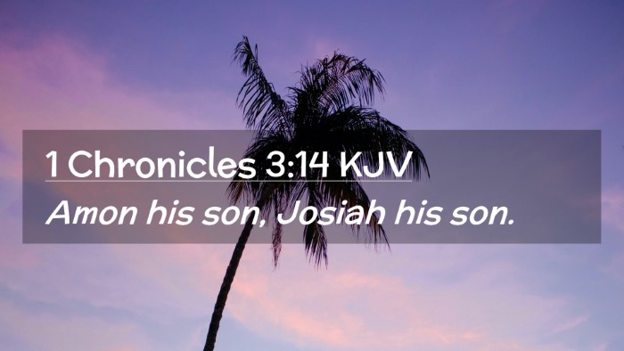 Picture 02 - 1 Chronicles 3:14 KJV Desktop Wallpaper - Amon his son, Josiah his - Desktop Bible Verse Wallpaper