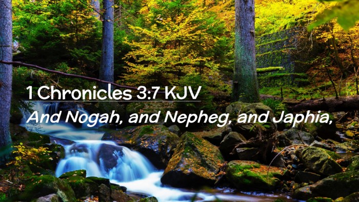 Picture 02 - 1 Chronicles 3:7 KJV Desktop Wallpaper - And Nogah, and Nepheg, and - Desktop Bible Verse Wallpaper