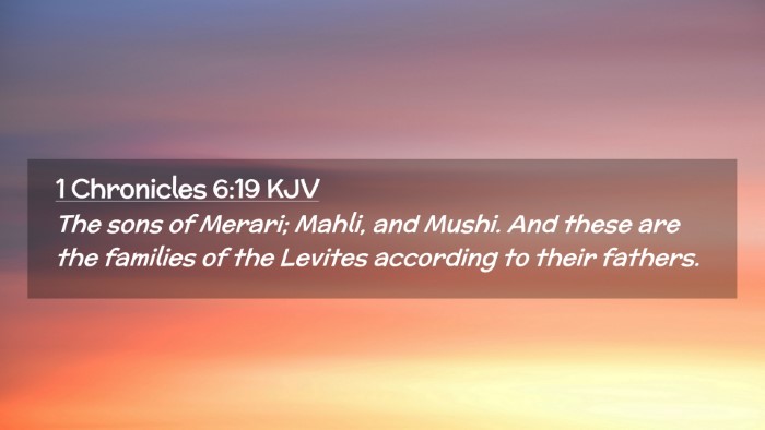 Picture 02 - 1 Chronicles 6:19 KJV Desktop Wallpaper - The sons of Merari; Mahli, and Mushi. And these - Desktop Bible Verse Wallpaper
