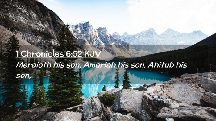 Picture 02 - 1 Chronicles 6:52 KJV Desktop Wallpaper - Meraioth his son, Amariah his son, Ahitub his - Desktop Bible Verse Wallpaper