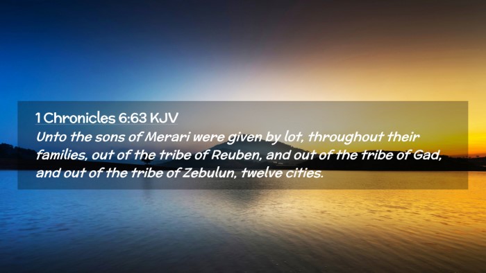 Picture 02 - 1 Chronicles 6:63 KJV Desktop Wallpaper - Unto the sons of Merari were given by lot, - Desktop Bible Verse Wallpaper