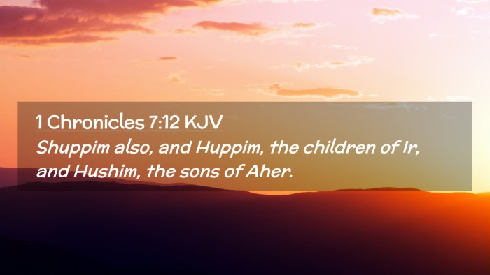Picture 02 - 1 Chronicles 7:12 KJV Desktop Wallpaper - Shuppim also, and Huppim, the children of Ir, and - Desktop Bible Verse Wallpaper