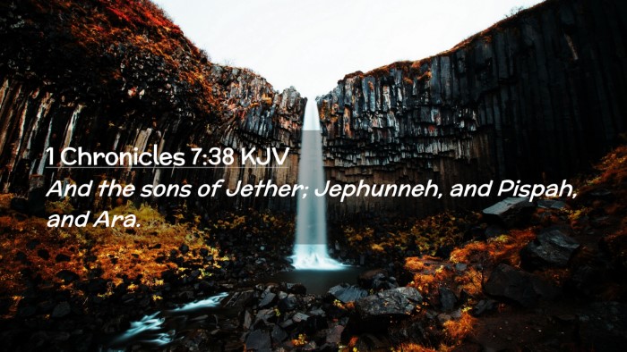 Picture 02 - 1 Chronicles 7:38 KJV Desktop Wallpaper - And the sons of Jether; Jephunneh, and Pispah, - Desktop Bible Verse Wallpaper