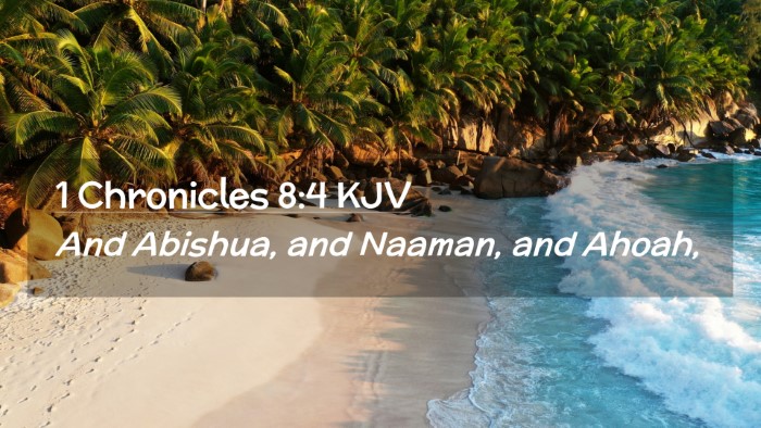 Picture 02 - 1 Chronicles 8:4 KJV Desktop Wallpaper - And Abishua, and Naaman, and - Desktop Bible Verse Wallpaper