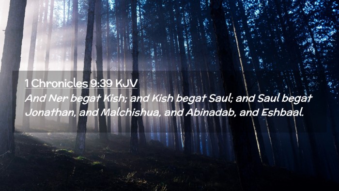 Picture 02 - 1 Chronicles 9:39 KJV Desktop Wallpaper - And Ner begat Kish; and Kish begat Saul; and Saul - Desktop Bible Verse Wallpaper