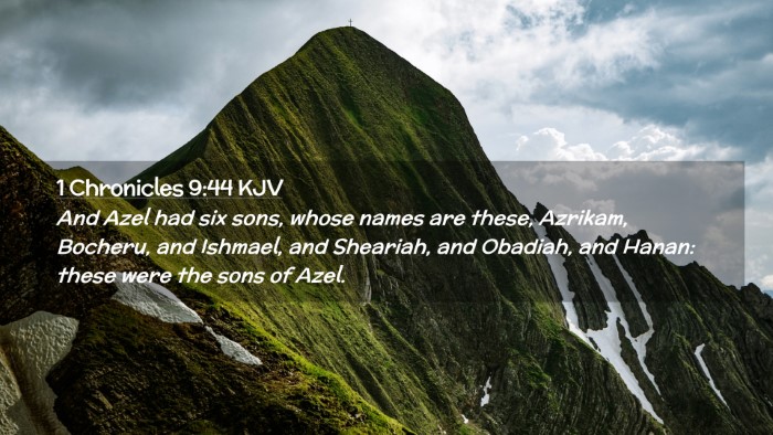 Picture 02 - 1 Chronicles 9:44 KJV Desktop Wallpaper - And Azel had six sons, whose names are these, - Desktop Bible Verse Wallpaper
