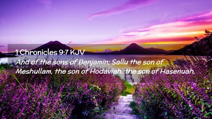 Picture 02 - 1 Chronicles 9:7 KJV Desktop Wallpaper - And of the sons of Benjamin; Sallu the son of - Desktop Bible Verse Wallpaper