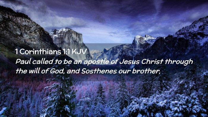 Picture 02 - 1 Corinthians 1:1 KJV Desktop Wallpaper - Paul called to be an apostle of Jesus Christ - Desktop Bible Verse Wallpaper