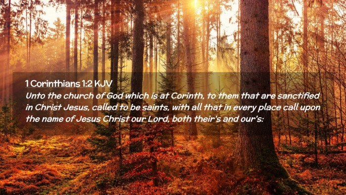Picture 02 - 1 Corinthians 1:2 KJV Desktop Wallpaper - Unto the church of God which is at Corinth, to - Desktop Bible Verse Wallpaper