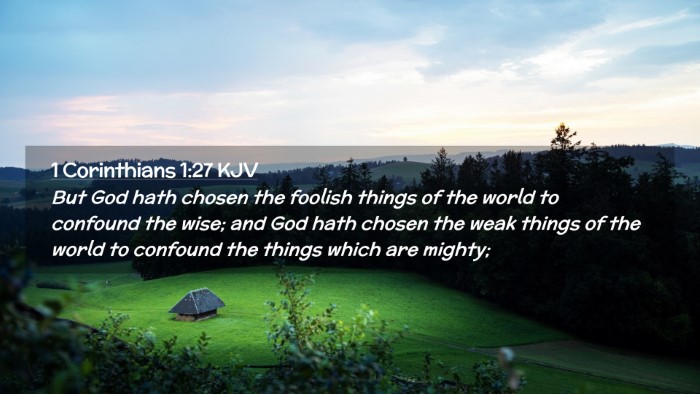 Picture 02 - 1 Corinthians 1:27 KJV Desktop Wallpaper - But God hath chosen the foolish things of the - Desktop Bible Verse Wallpaper