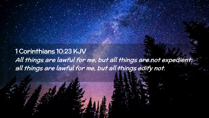 Picture 02 - 1 Corinthians 10:23 KJV Desktop Wallpaper - All things are lawful for me, but all things are - Desktop Bible Verse Wallpaper