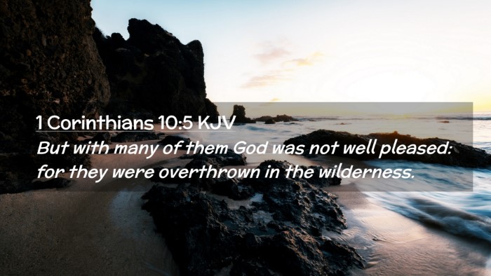 Picture 02 - 1 Corinthians 10:5 KJV Desktop Wallpaper - But with many of them God was not well pleased: - Desktop Bible Verse Wallpaper