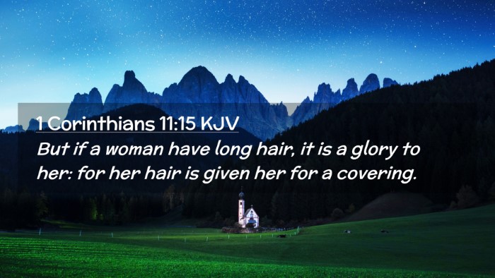 Picture 02 - 1 Corinthians 11:15 KJV Desktop Wallpaper - But if a woman have long hair, it is a glory to - Desktop Bible Verse Wallpaper