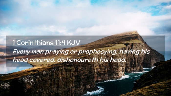 Picture 02 - 1 Corinthians 11:4 KJV Desktop Wallpaper - Every man praying or prophesying, having his head - Desktop Bible Verse Wallpaper