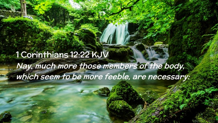 Picture 02 - 1 Corinthians 12:22 KJV Desktop Wallpaper - Nay, much more those members of the body, which - Desktop Bible Verse Wallpaper