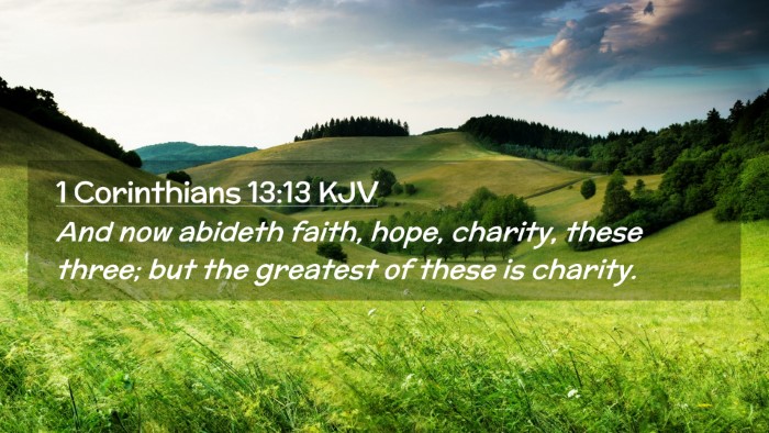 Picture 02 - 1 Corinthians 13:13 KJV Desktop Wallpaper - And now abideth faith, hope, charity, these - Desktop Bible Verse Wallpaper