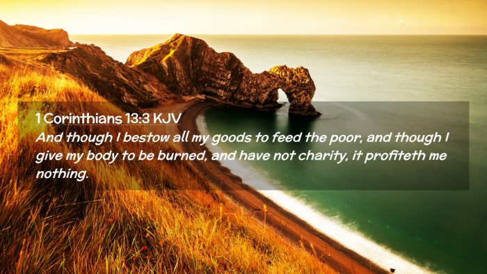 Picture 02 - 1 Corinthians 13:3 KJV Desktop Wallpaper - And though I bestow all my goods to feed the - Desktop Bible Verse Wallpaper