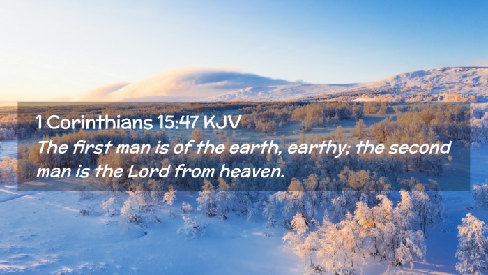 Picture 02 - 1 Corinthians 15:47 KJV Desktop Wallpaper - The first man is of the earth, earthy; the second - Desktop Bible Verse Wallpaper