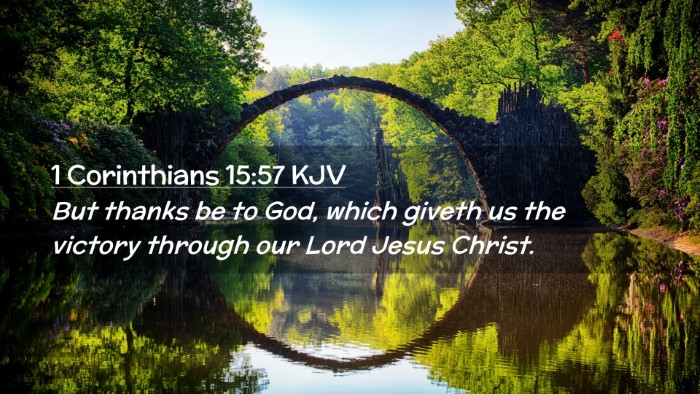 Picture 02 - 1 Corinthians 15:57 KJV Desktop Wallpaper - But thanks be to God, which giveth us the victory - Desktop Bible Verse Wallpaper