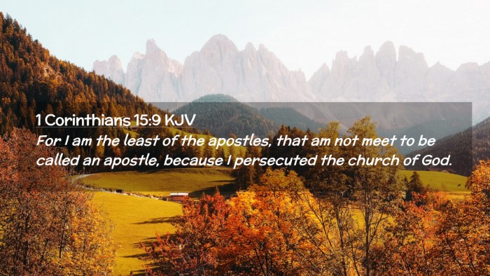 Picture 02 - 1 Corinthians 15:9 KJV Desktop Wallpaper - For I am the least of the apostles, that am not - Desktop Bible Verse Wallpaper
